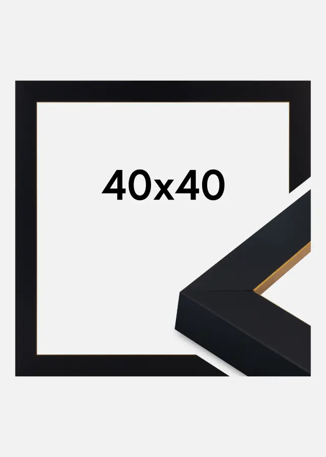 Ramă Sussex Sticlă acrilică Negru/Auriu 40x40 cm