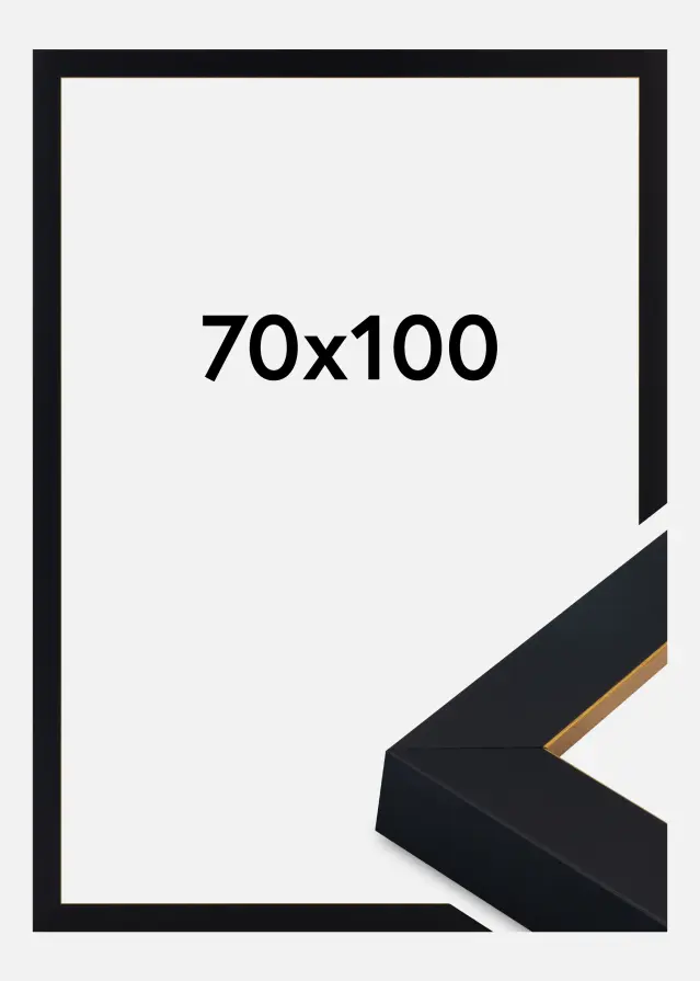 Ramă Sussex Sticlă acrilică Negru/Auriu 70x100 cm
