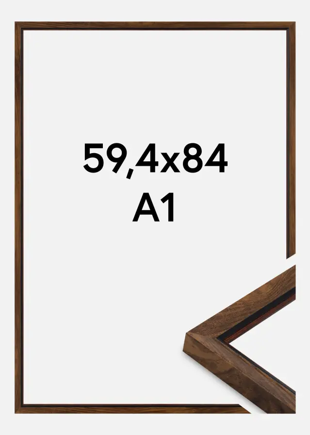 Ramă Obsidian Sticlă acrilică Nuc 59.4x84 cm (A1)