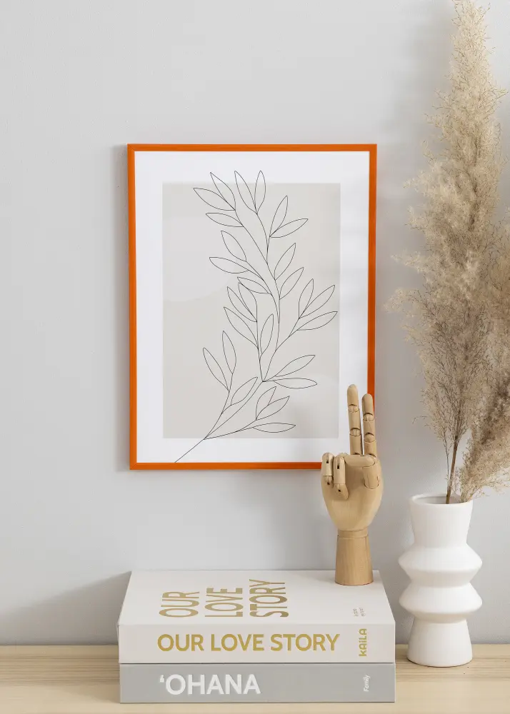 Ramă New Lifestyle Portocaliu 40x60 cm - Paspartuuri Alb 32,9x48,3 cm