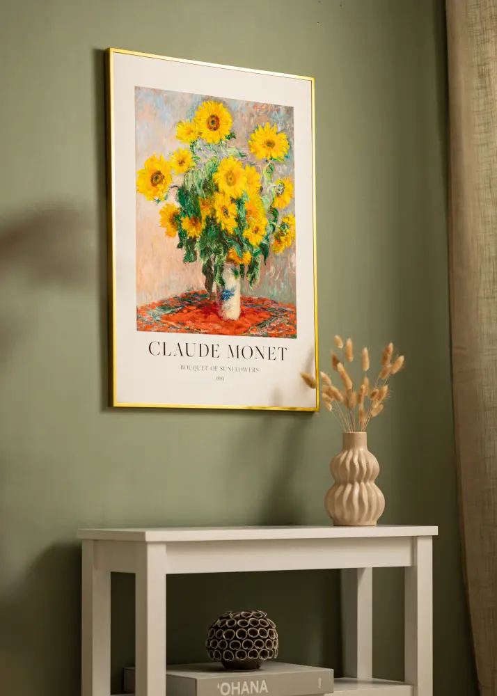 Rame din aluminiu Sticlă acrilică Auriu 61x91,5 cm