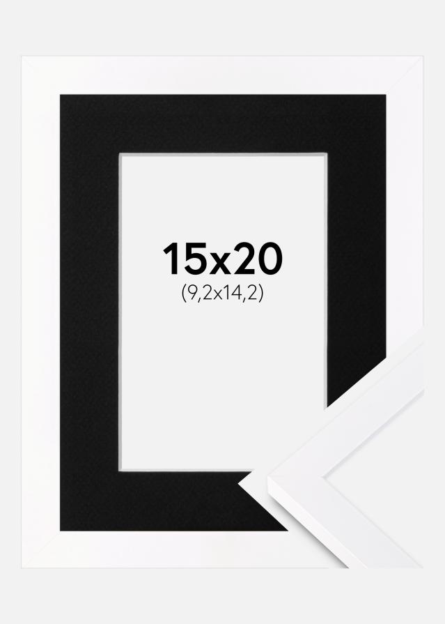 Ramă Selection Alb 15x20 cm - Paspartu Negru 4x6 inches