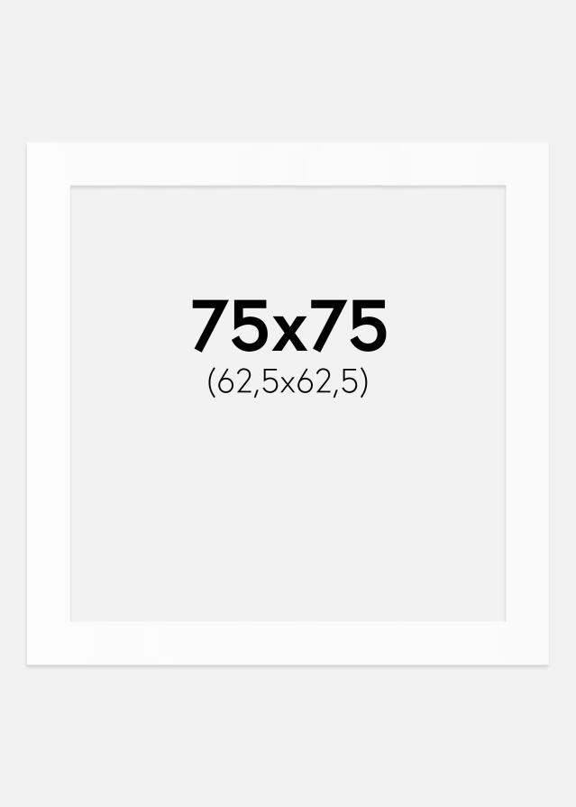 Paspartu Alb Standard (Miez Alb) 75x75 cm (62,5x62,5)