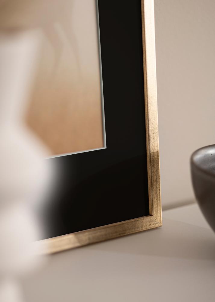 Ramă Galant Auriu 40x50 cm - Paspartu Negru 12x16 inches