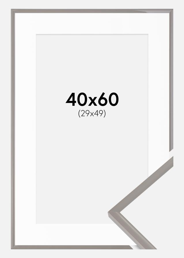 Ramă New Lifestyle Earth Grey 40x60 cm - Paspartu Alb 30x50 cm