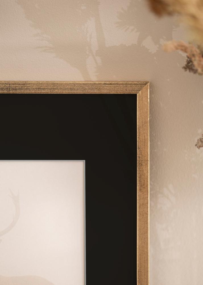 Ramă Galant Auriu 40x50 cm - Paspartu Negru 12x16 inches