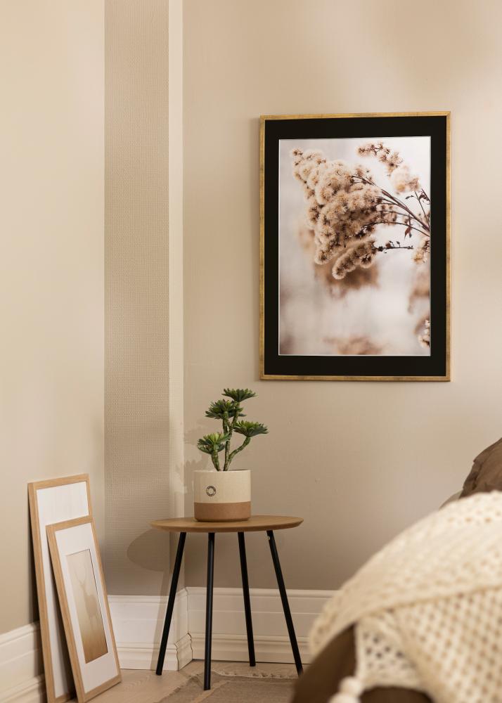 Ramă Galant Auriu 40x50 cm - Paspartu Negru 12x16 inches