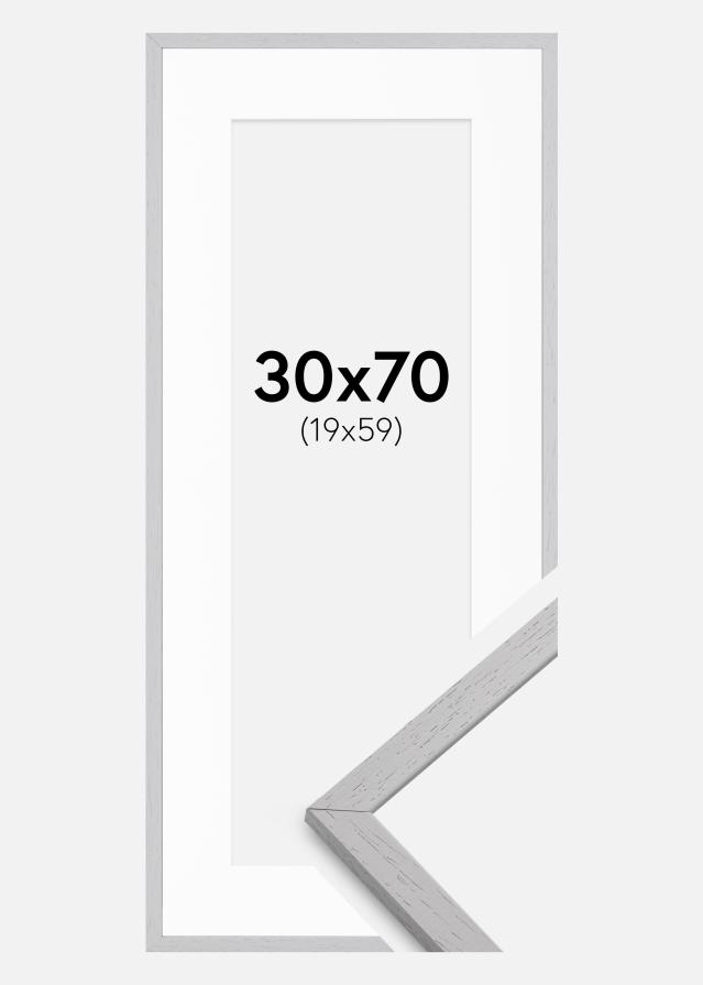 Ramă Edsbyn Grey 30x70 cm - Paspartu Alb 20x60 cm