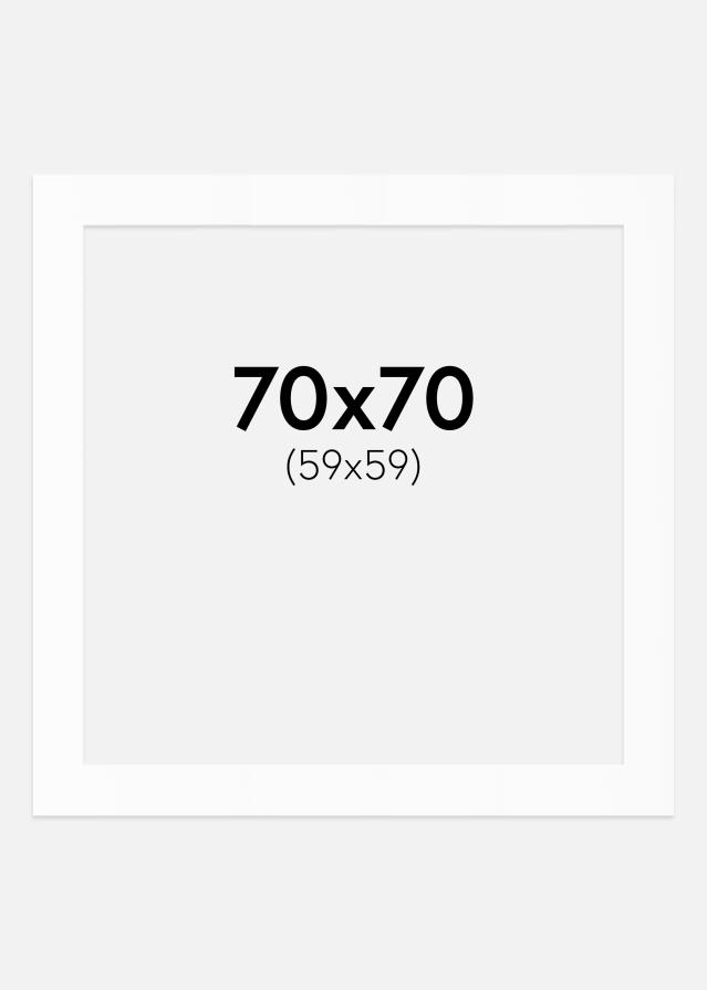 Paspartu Alb Standard Margine albă 70x70 cm (59x59)