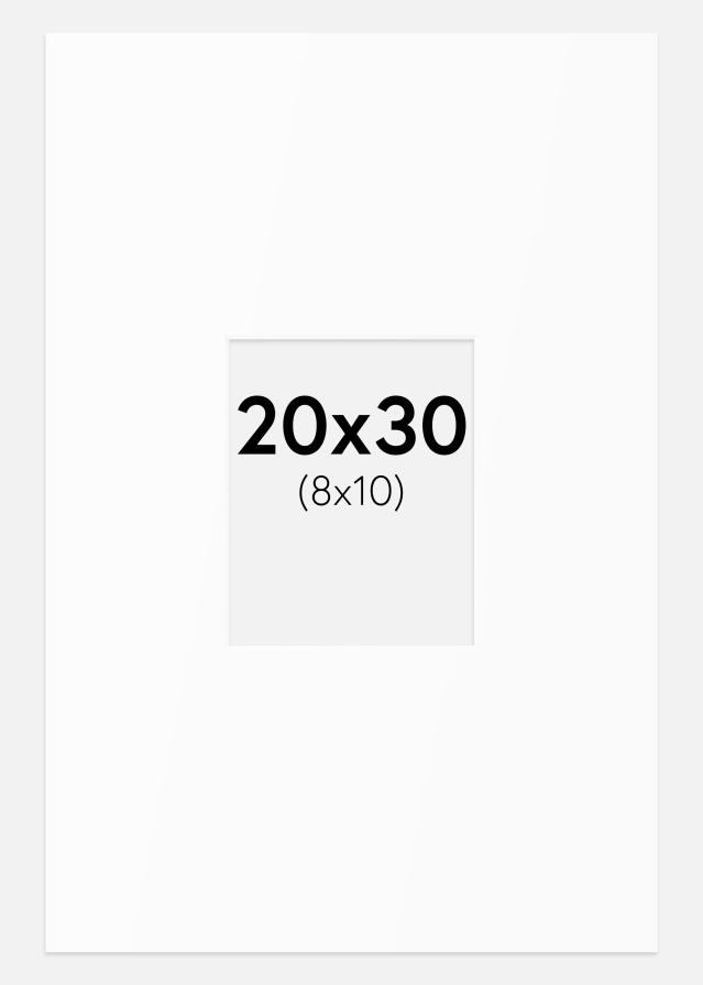 Paspartu Alb Standard (Miez Alb) 20x30 cm (8x10)