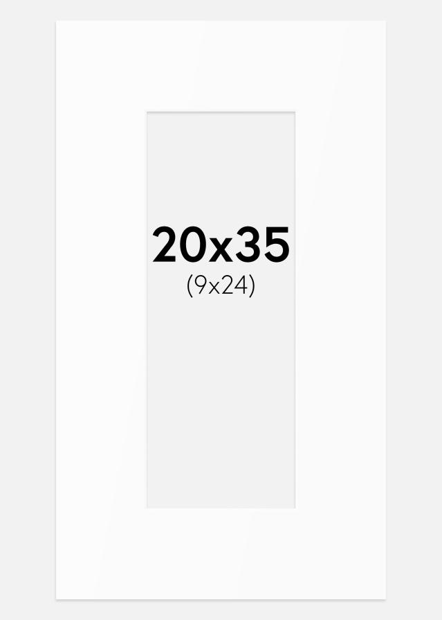 Paspartu Alb Standard (Miez Alb) 20x35 cm (9x24)