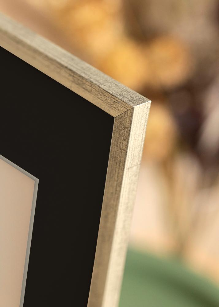 Ramă Galant Argintiu 40x50 cm - Paspartu Negru 12x16 inches