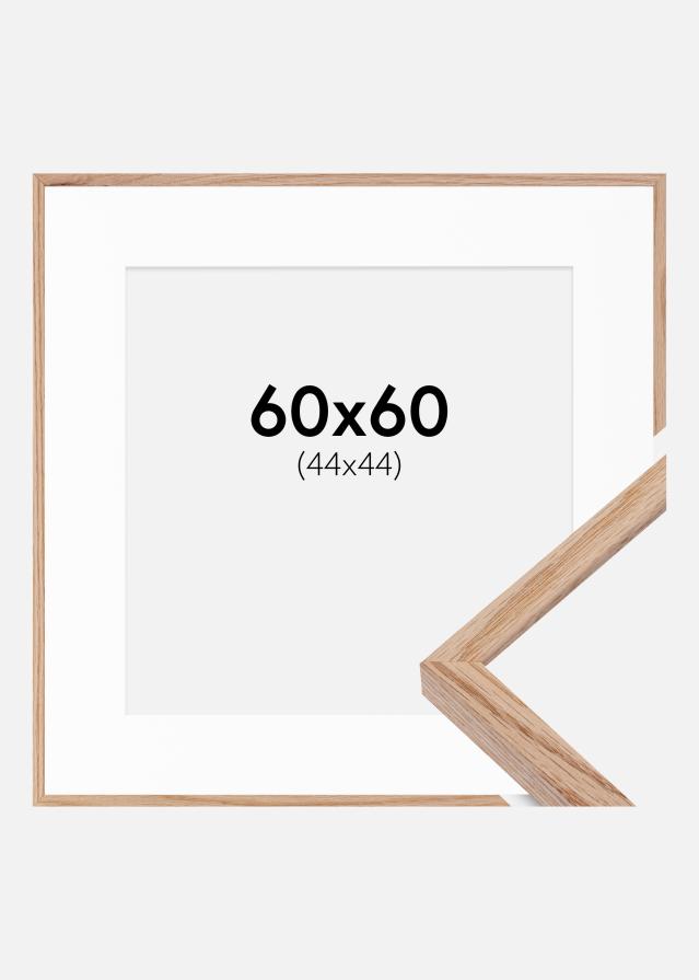Ramă E-Line Stejar 60x60 cm - Paspartu Alb 45x45 cm