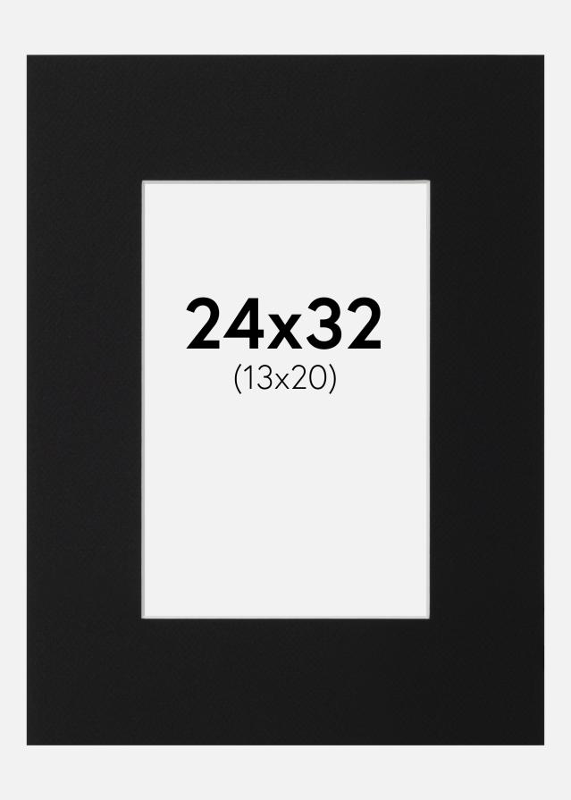 Paspartu Negru Standard (Miez Alb) 24x32 cm (13x20)