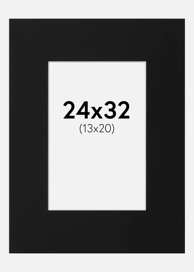 Paspartu Negru Standard (Miez Alb) 24x32 cm (13x20)