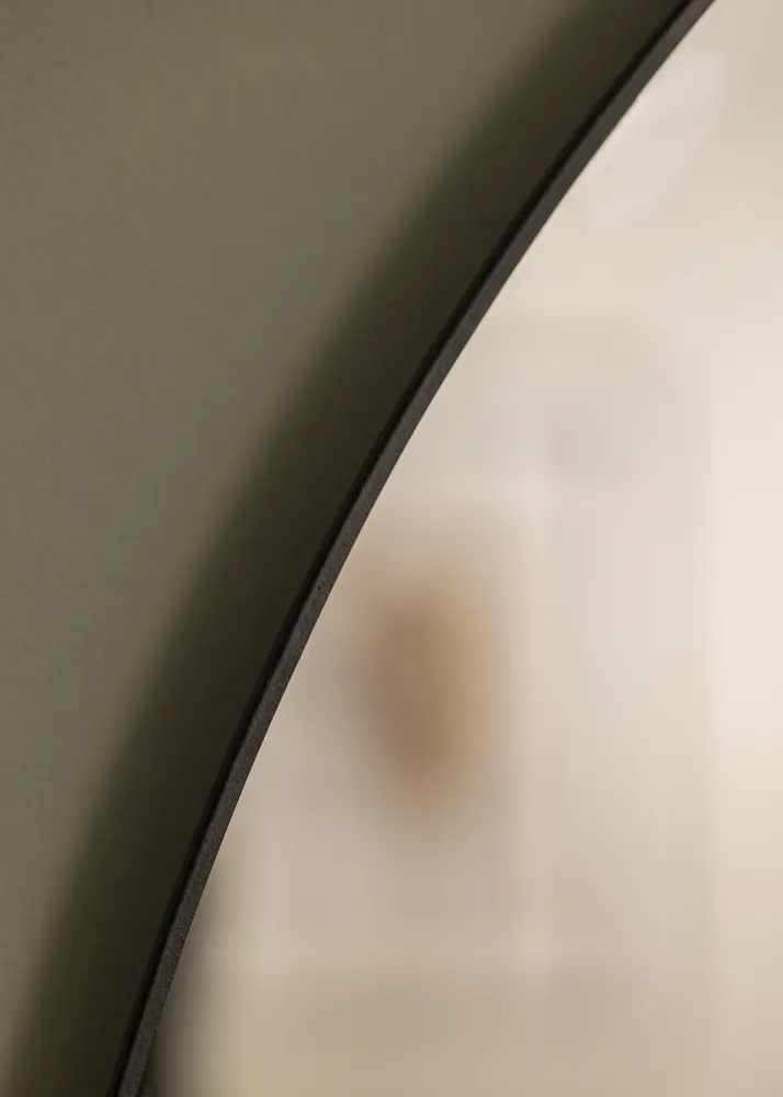KAILA Round Mirror - Thin Black 80 cm Ø