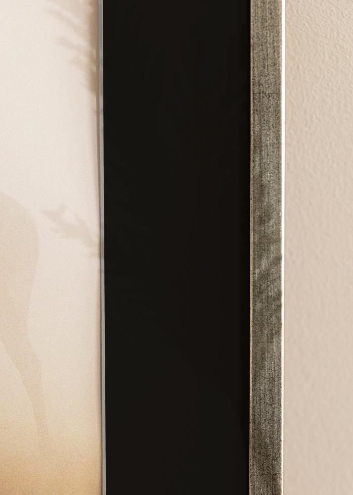 Ramă Galant Argintiu 40x50 cm - Paspartu Negru 12x16 inches