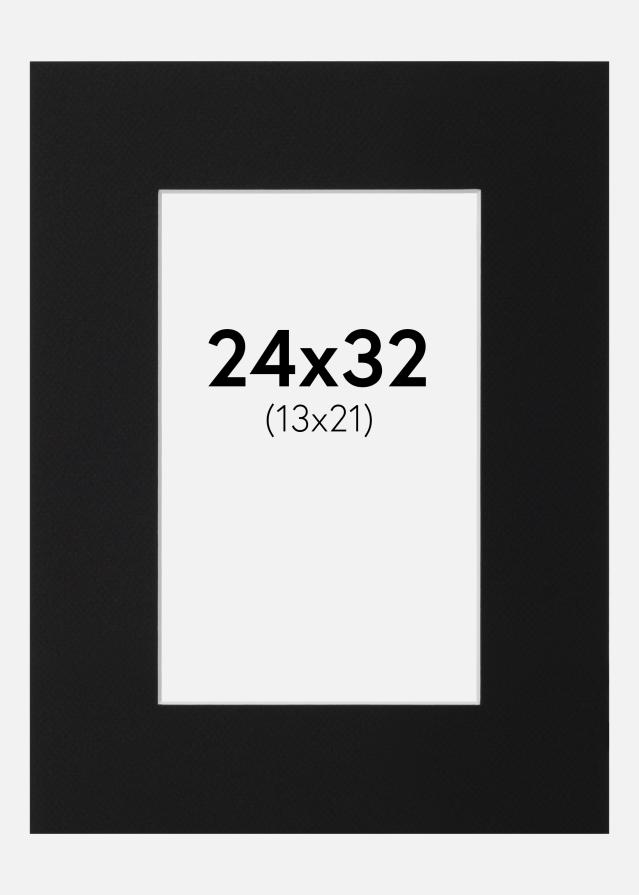 Paspartu Negru Standard (Miez Alb) 24x32 cm (13x21)