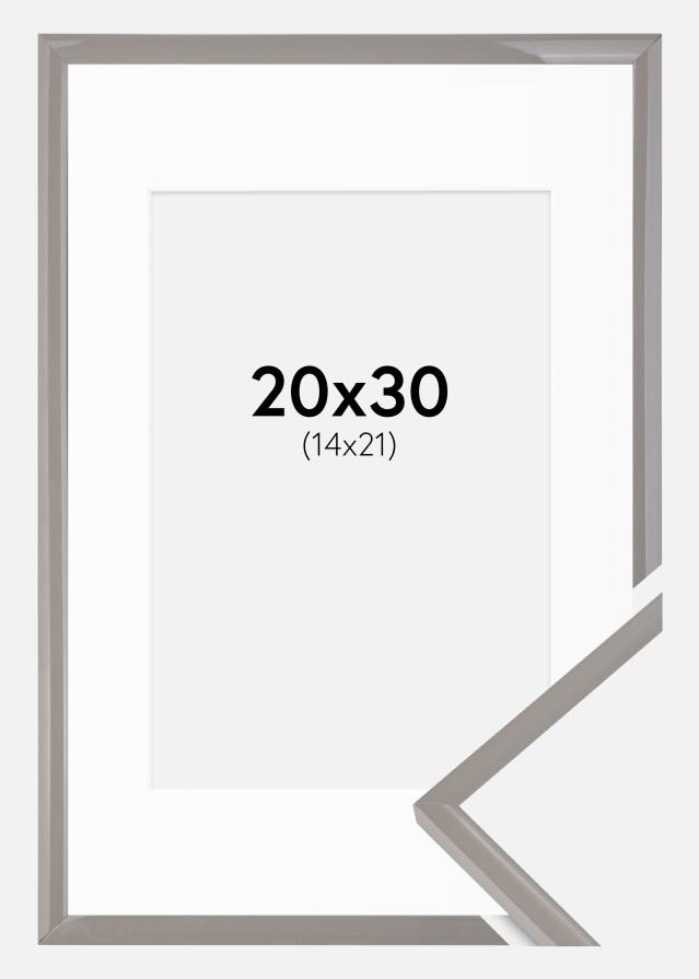 Ramă New Lifestyle Earth Grey 20x30 cm - Paspartu Alb 15x22 cm