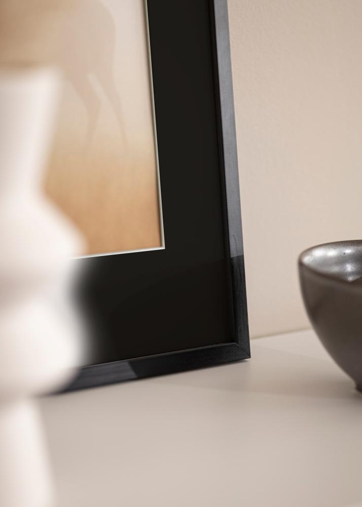 Ramă Galant Negru 40x50 cm - Paspartu Negru 12x16 inches