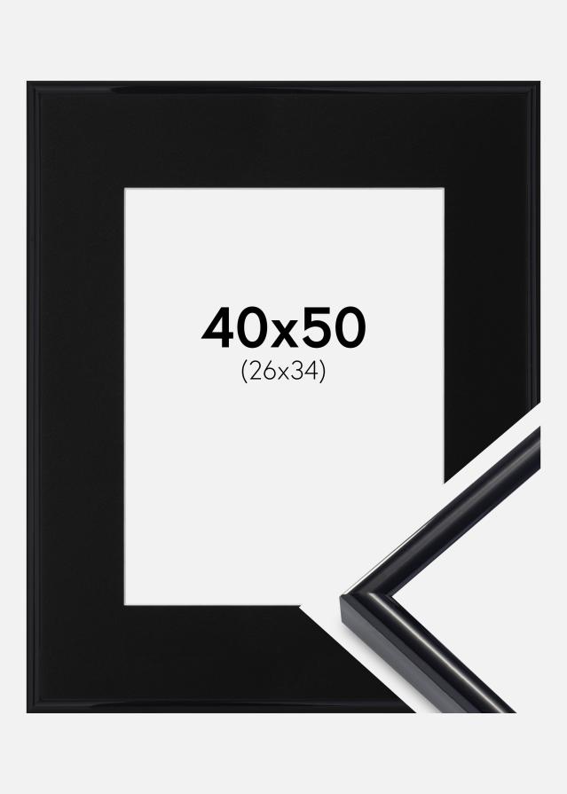 Ramă Victoria Negru 40x50 cm - Paspartu Negru 27x35 cm