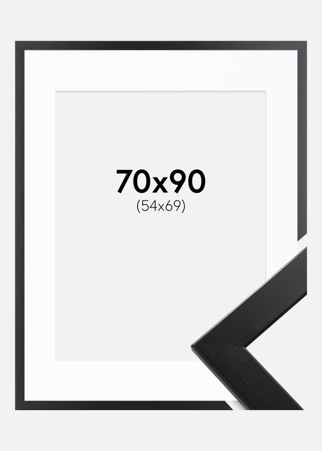 Ramă Trendline Negru 70x90 cm - Paspartu Alb 55x70 cm