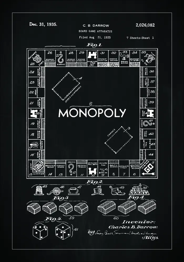 Schiță - Monopol în - Negru Poster