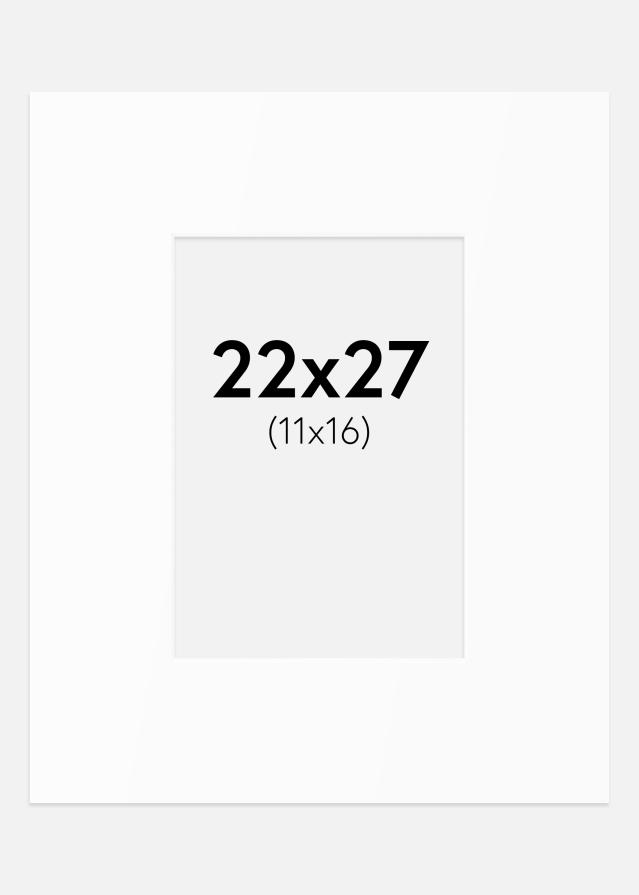 Paspartu Alb Standard (Miez Alb) 22x27 cm (11x16)