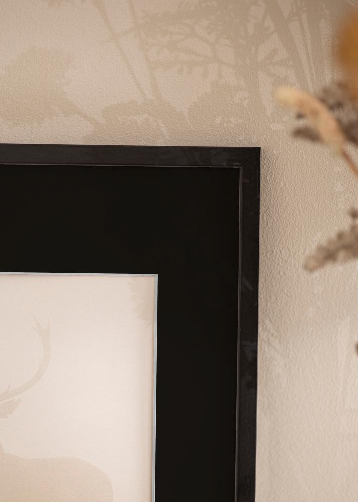 Ramă Galant Negru 40x50 cm - Paspartu Negru 12x16 inches