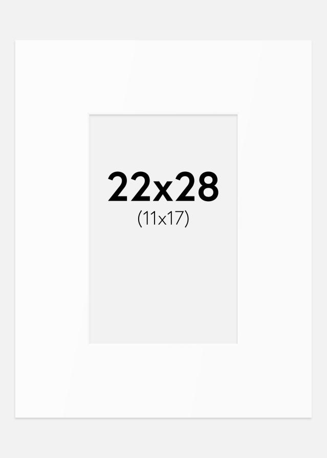 Paspartu Alb Standard (Miez Alb) 22x28 cm (11x17)