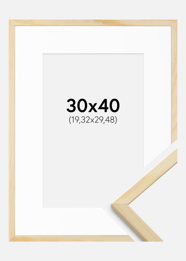Ramă Galant Lemn de pin 30x40 cm - Paspartu Alb 8x12 inches