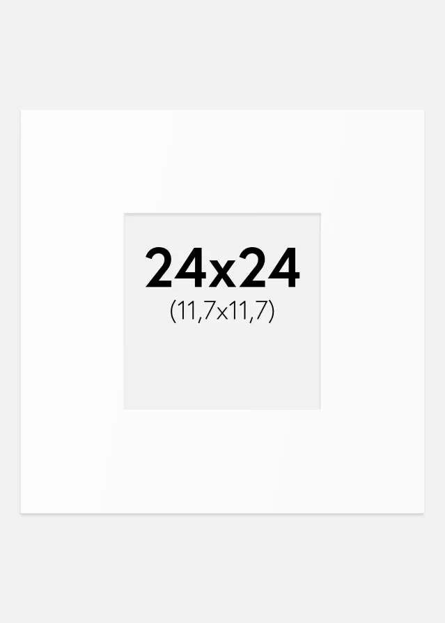 Paspartu Alb Standard (Miez Alb) 24x24 cm (11,7x11,7)