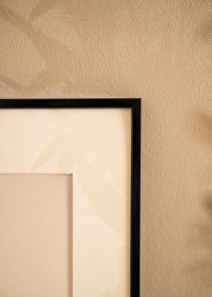 Rame din aluminiu Sticlă acrilică Negru 21x29,7 cm (A4)