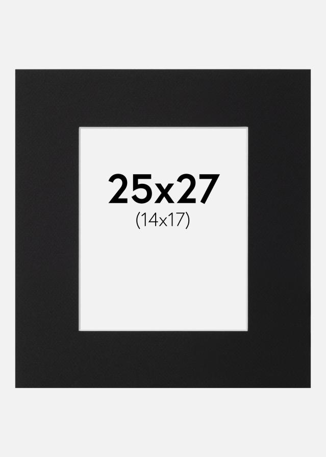 Paspartu Negru Standard (Miez Alb) 25x27 cm (14x17)