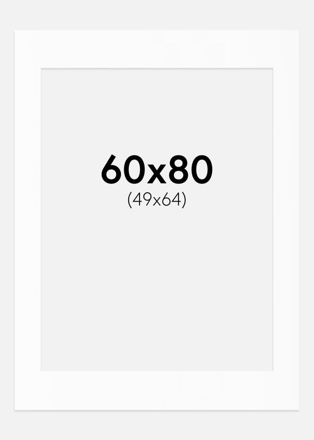 Paspartu Alb Standard Margine albă 60x80 cm (49x64)