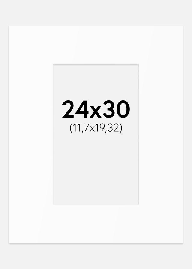 Paspartu Alb Standard (Miez Alb) 24x30 cm (11,7x19,32)