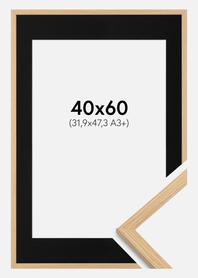Ramă Galant Stejar 40x60 cm - Paspartu Negru 32,9x48,3 cm (A3+)