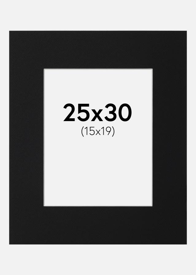 Paspartu Negru Standard (Miez Alb) 25x30 cm (15x19)