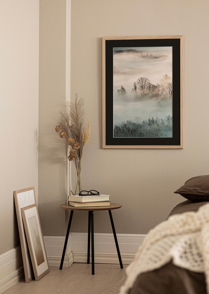 Ramă Oak Wood 60x90 cm - Paspartu Negru 40x70 cm