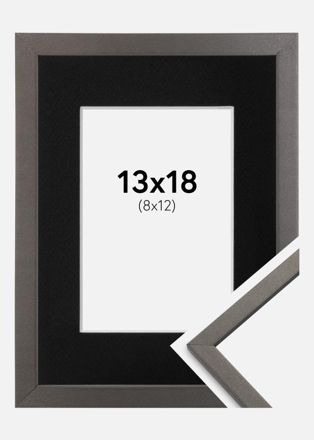 Ramă Edsbyn Grafit 13x18 cm - Paspartu Negru 9x13 cm