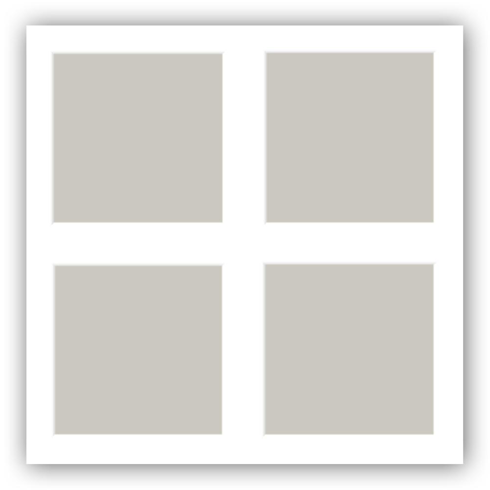 Paspartu Alb 60x60 cm - Colaj 4 Fotografii (24x24 cm)