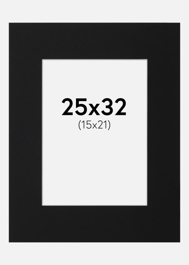 Paspartu Negru Standard (Miez Alb) 25x32 cm (15x21)