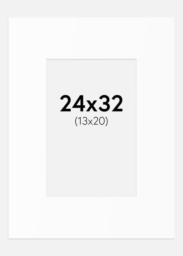 Paspartu Alb Standard (Miez Alb) 24x32 cm (13x20)