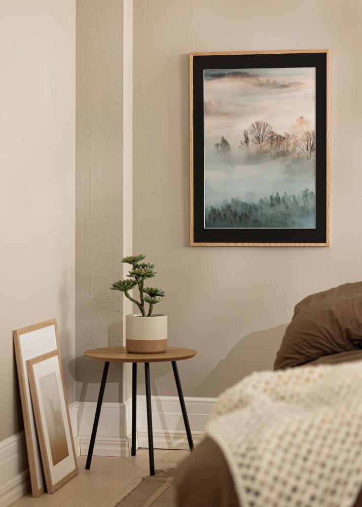 Ramă Oslo Stejar 60x80 cm - Paspartu Negru 50x70 cm
