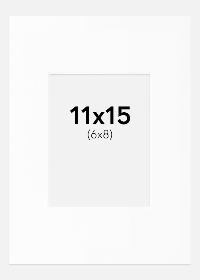 Paspartu Alb Standard Margine albă 11x15 cm (6x8)