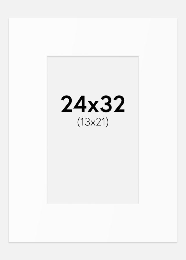 Paspartu Alb Standard (Miez Alb) 24x32 cm (13x21)