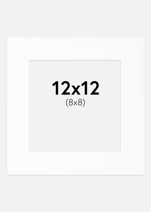 Paspartu Alb Standard Margine albă 12x12 cm (8x8)