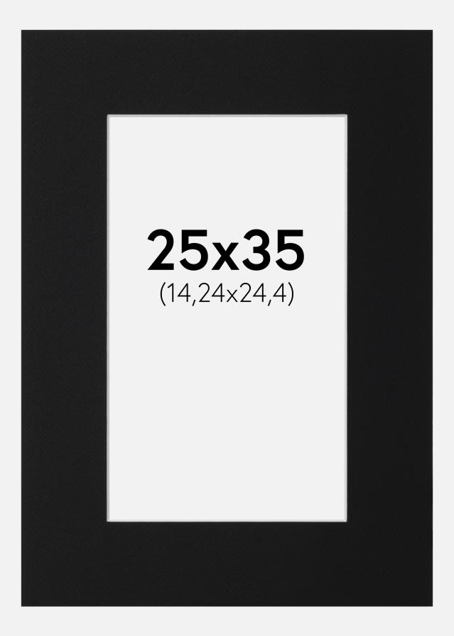 Paspartu Negru Standard (Miez Alb) 25x35 cm (14,24x24,4)