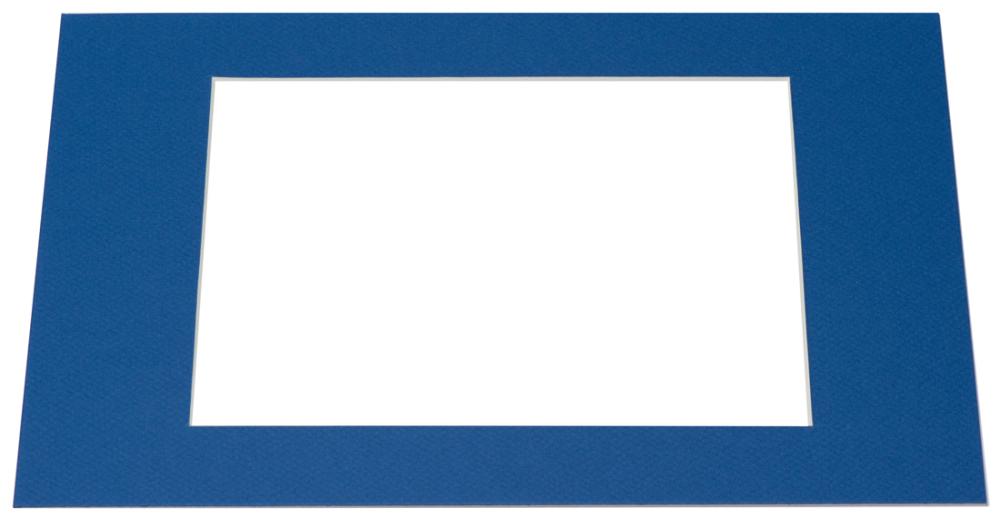 Paspartu Albastru Margine albă - Dimensiuni pe comandă