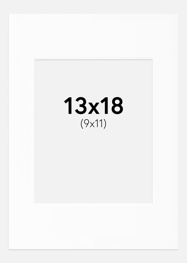 Paspartu Alb Standard Margine albă 13x18 cm (9x11)